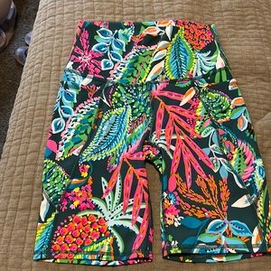 Lilly Pulitzer South Beach High Rise Bike Shorts in Sunshine Jungle